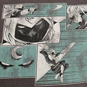 Graphic Comic Panel Tee - Teal & Black Moon Knight Design Marvel Comics